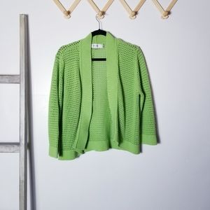 JONES STUDIO BRIGHT GREEN CARDIGAN SIZE XL